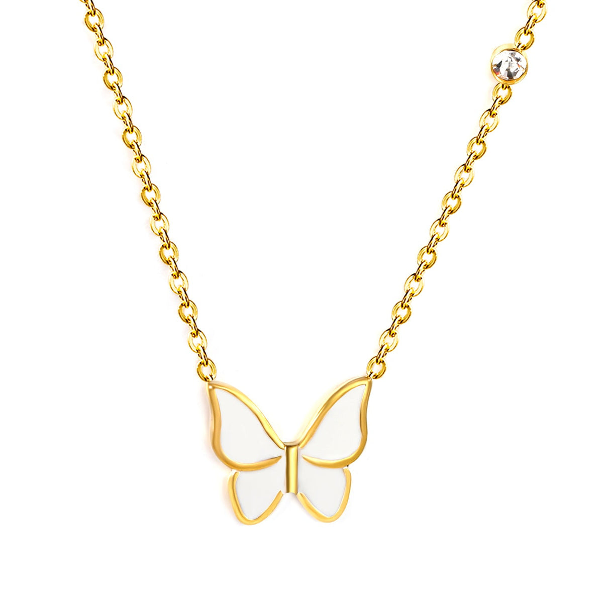 Butterfly Blossom Pendant Necklace