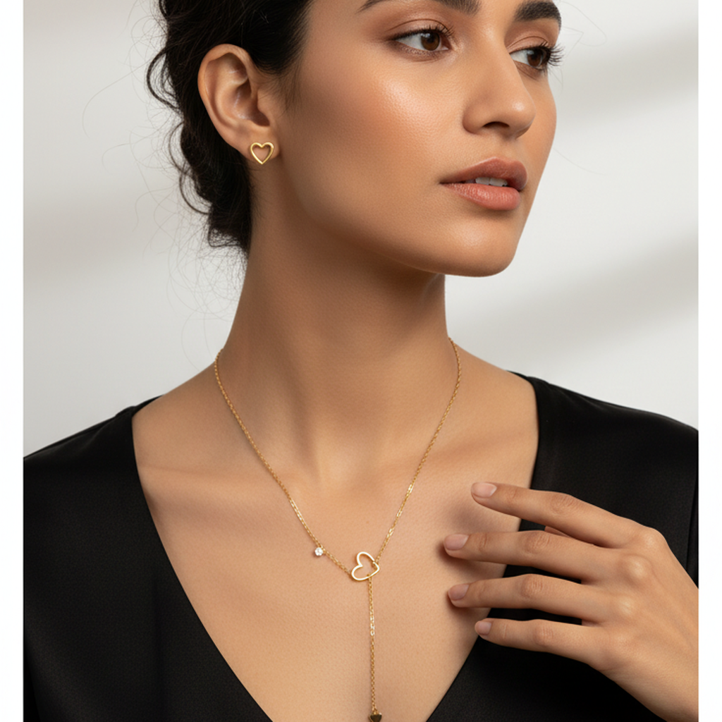 Embrace Heart Jewelry Set – 18K Gold Plated