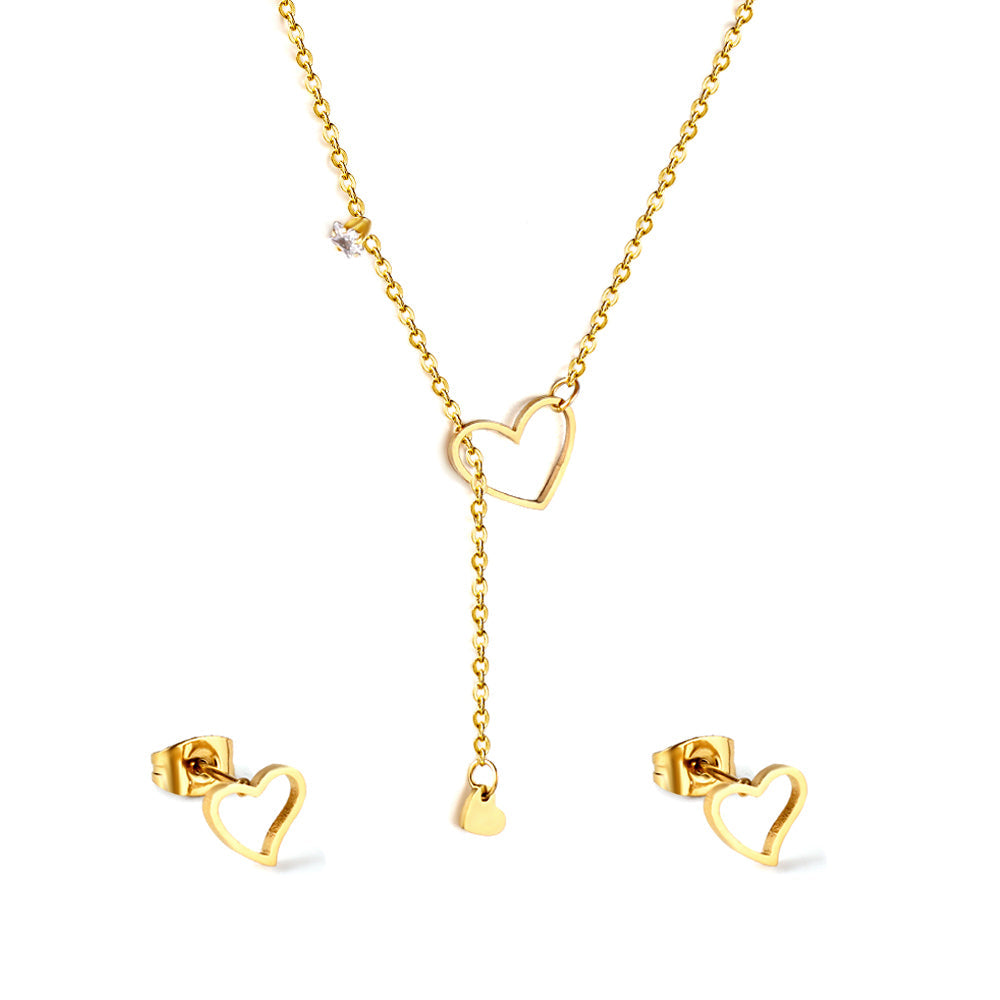 Embrace Heart Jewelry Set – 18K Gold Plated