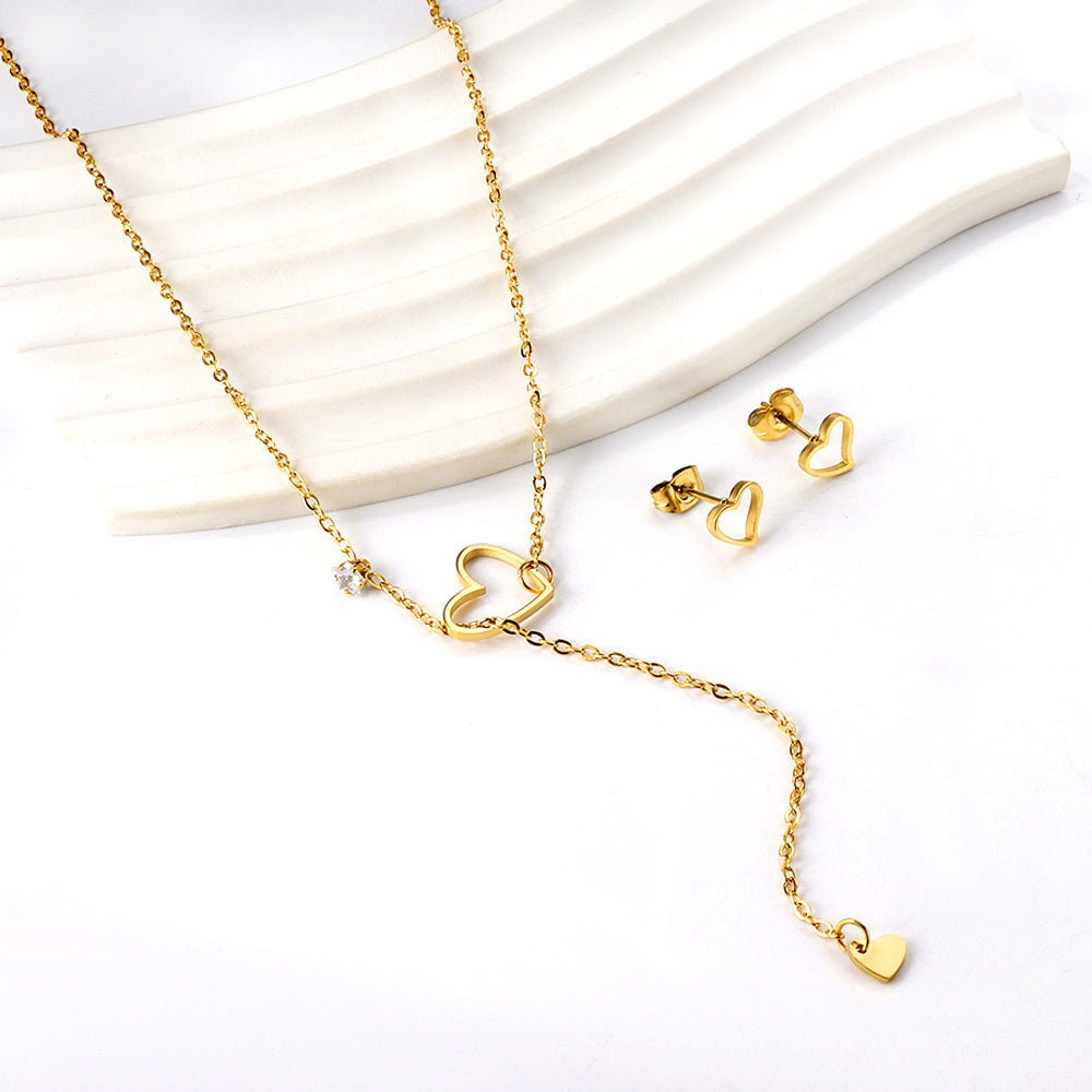 Embrace Heart Jewelry Set – 18K Gold Plated