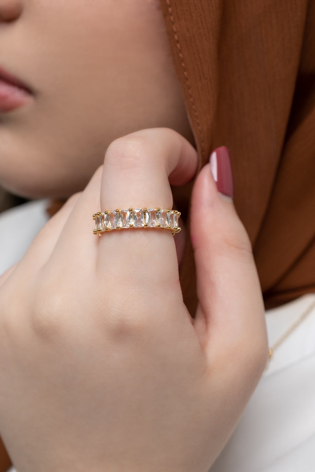 Gold Baguette Eternity Band