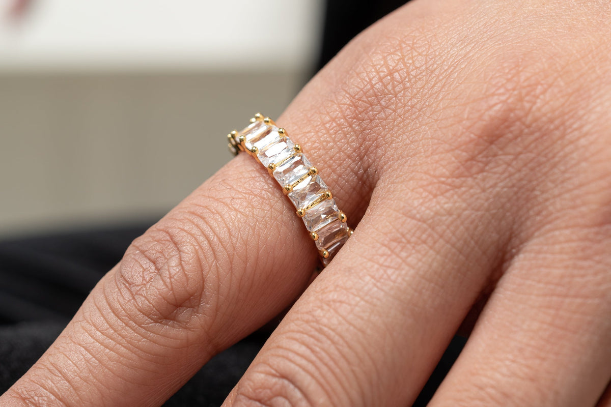 Gold Baguette Eternity Band