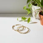 Double Strand Hoop Earrings – Gold Plated